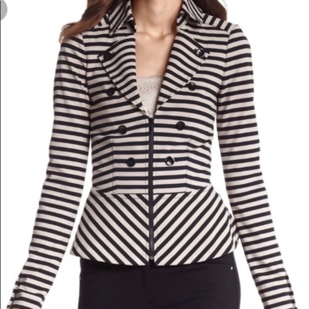White House Black Market Striped Jacket/Blazer